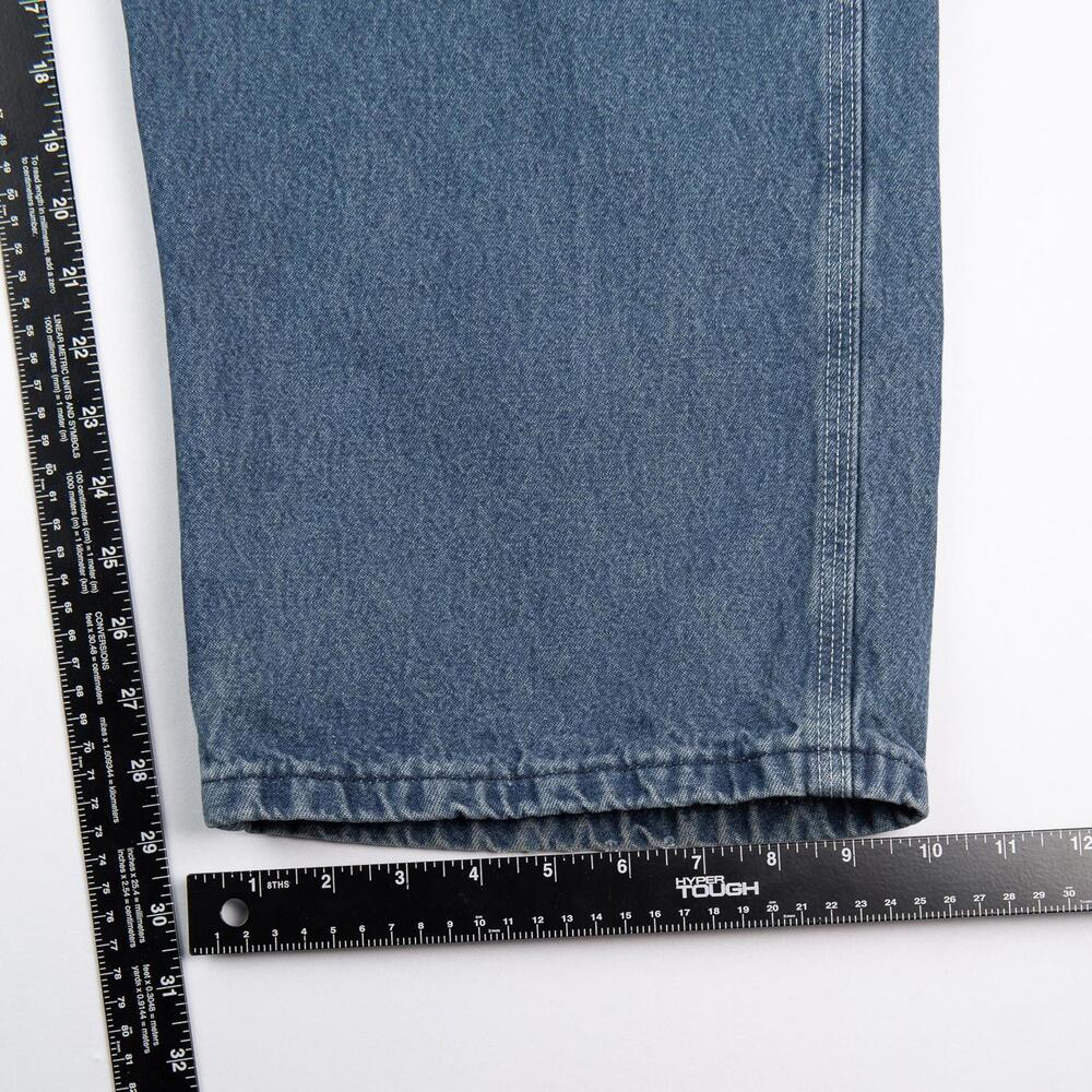 Carhartt Denim Overalls 40x30 Relaxed Fit Blue Workwear Bib Dungarees R07 DST - Picture 7 of 8